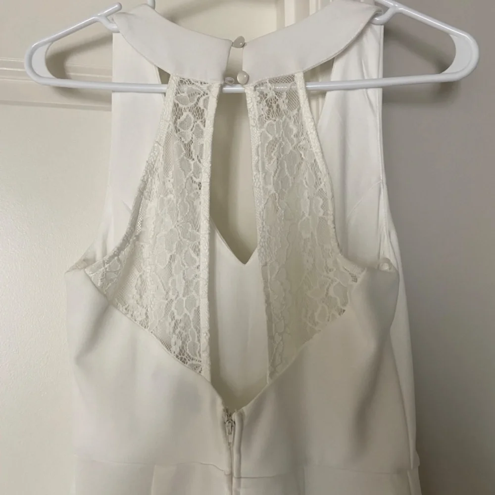 White Bridal Jumpsuit - Picture 3 of 4